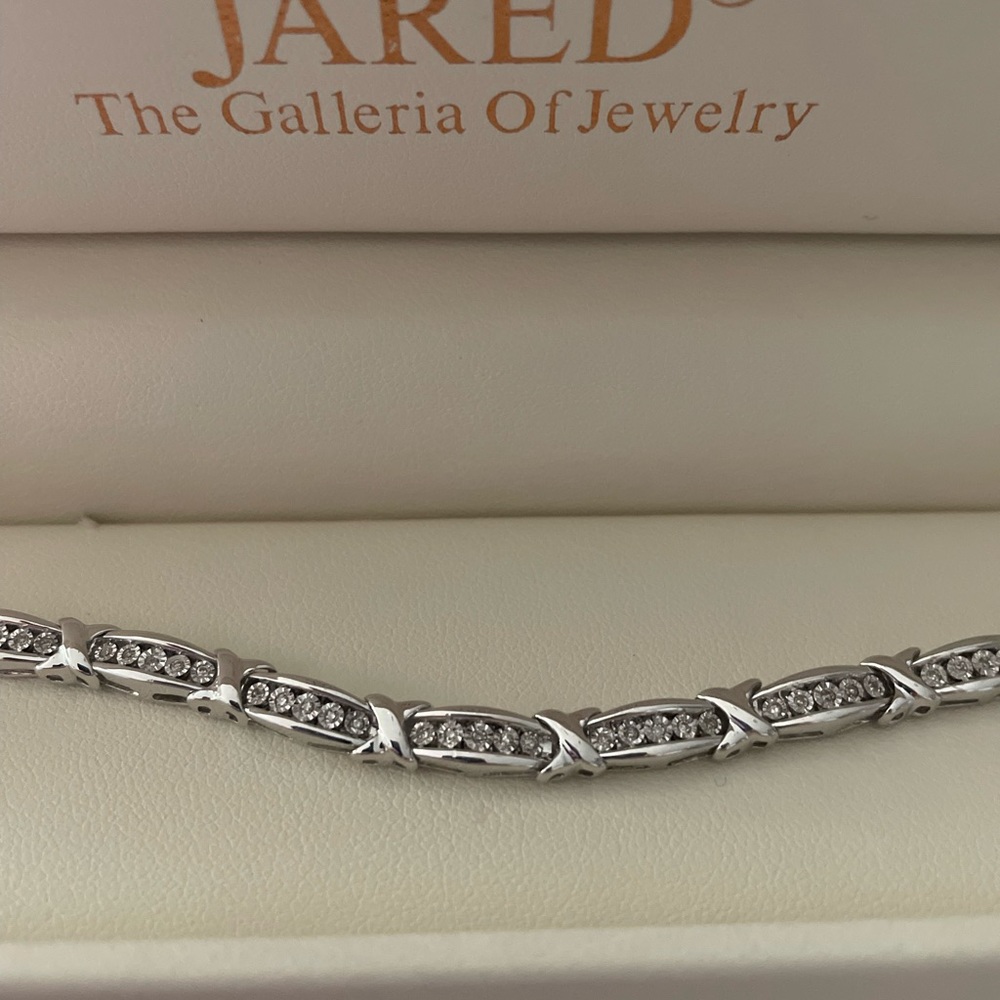 Sterling silver diamond bracelet from Jared Galleria of Jewelry